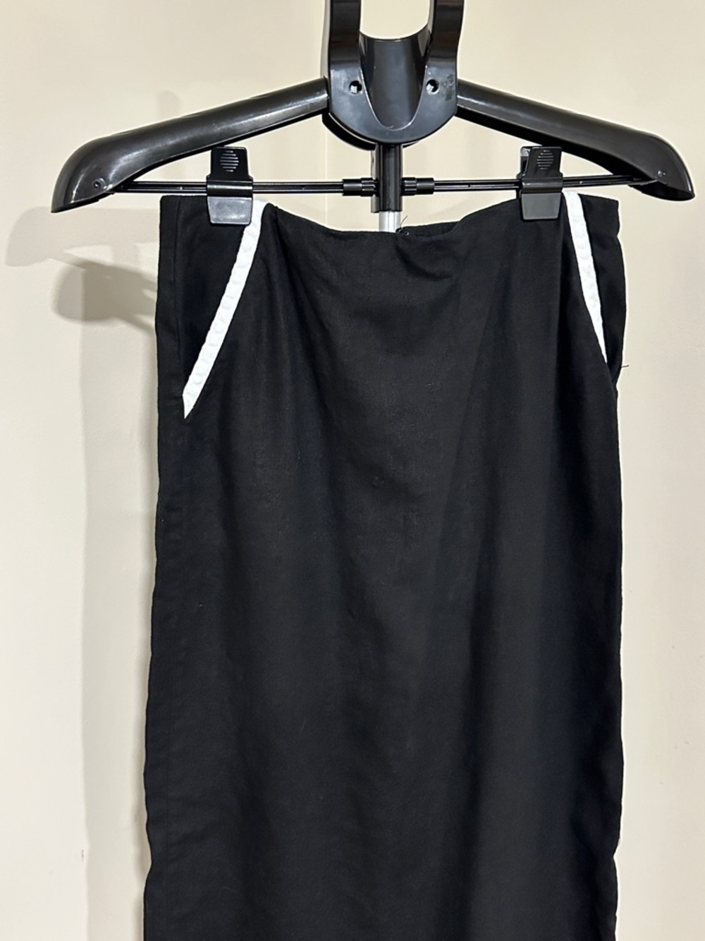 *HOUSE OF HARLOW 1960* Classic Black Pencil Skirt w/ White Trim Size Medium - Picture 4 of 9